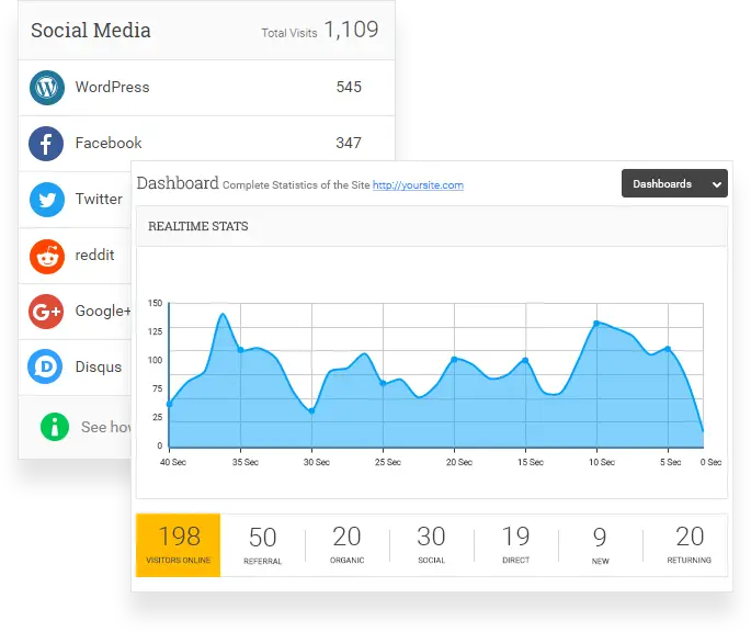 Social Media Stats and Real Time Stats