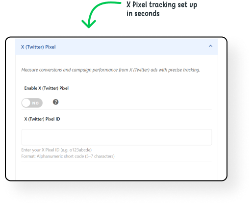X (Twitter) Pixel Integration