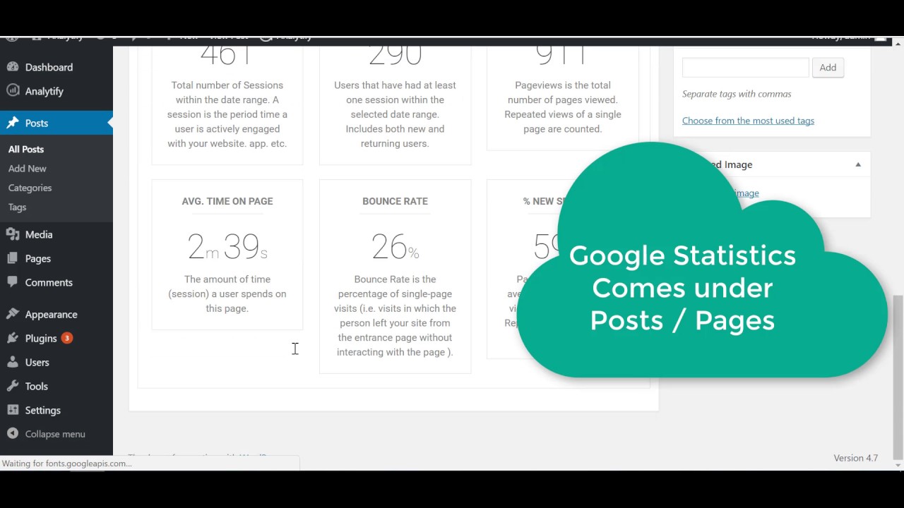 view analytics under post youtube video thumbnail