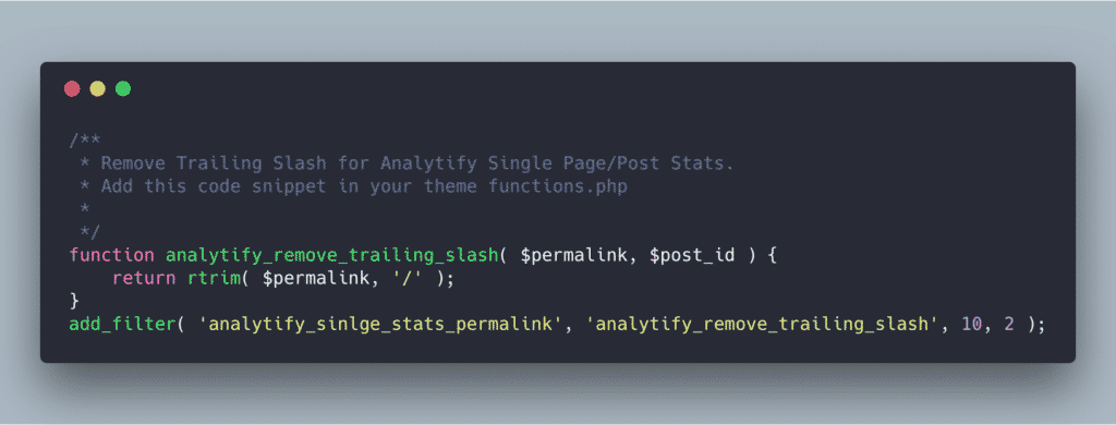 Remove trailing slash from Google Analytics