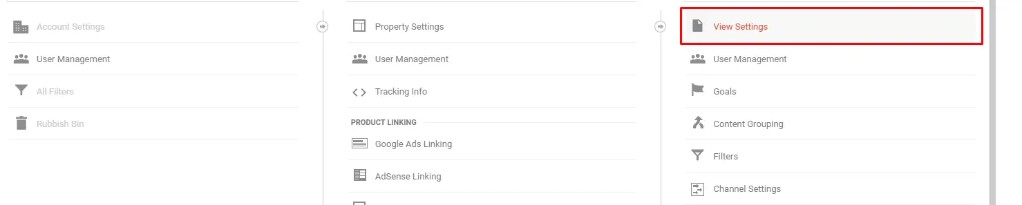 site search view settings