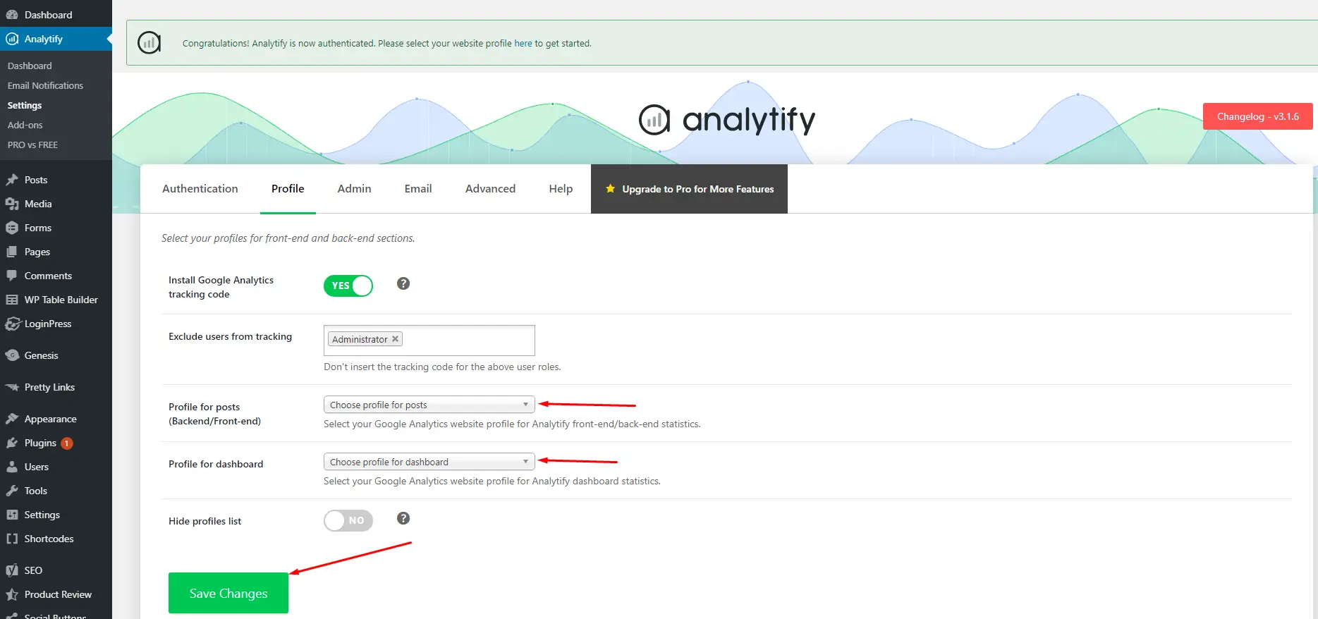 how to integrate google analytics with analytify, how to integrate google analytics with analytify in WordPress