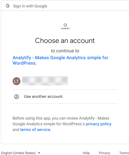 choose gmail account