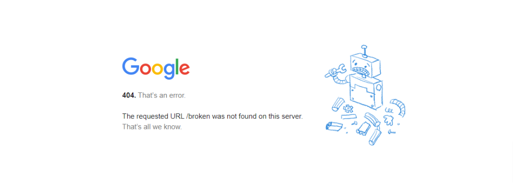 Google's 404 page