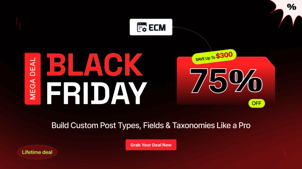 ECM Black Friday Deals Banner WordPress Black Friday