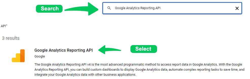 Google Analytics Reporting API