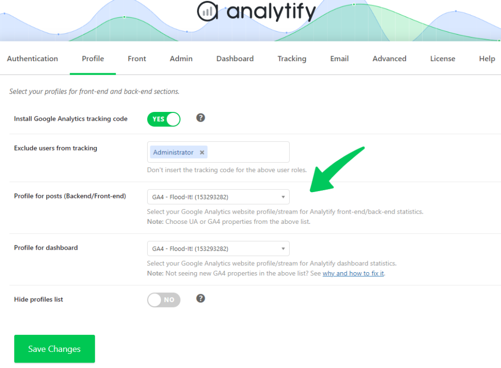 Profile Selection