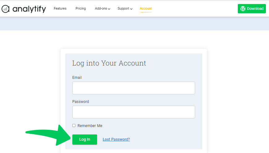 analytify account login