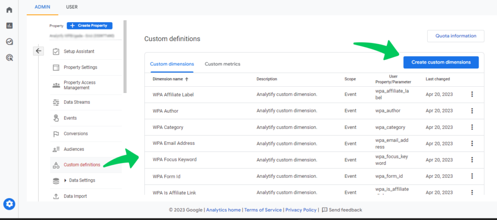 analytify ore built dimensions