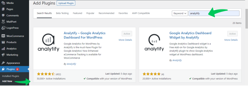 download analytify dashboard