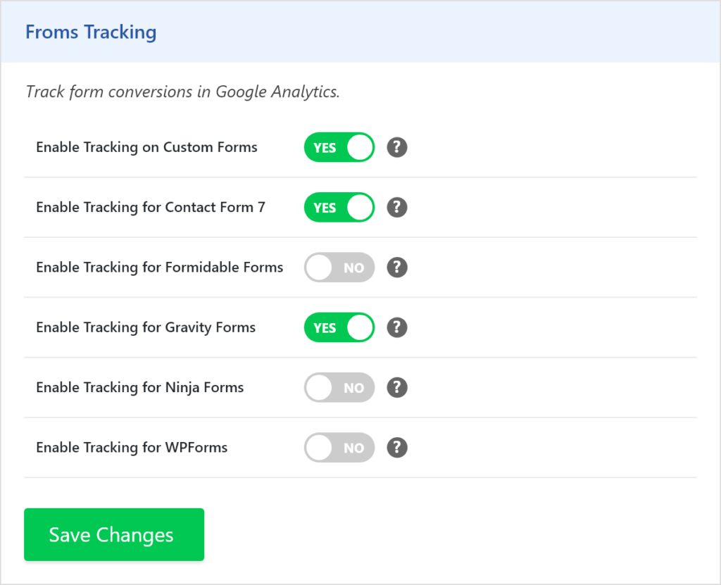forms tracking
