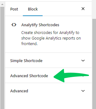 Analytify shortcode to get google analytics stats for specific page