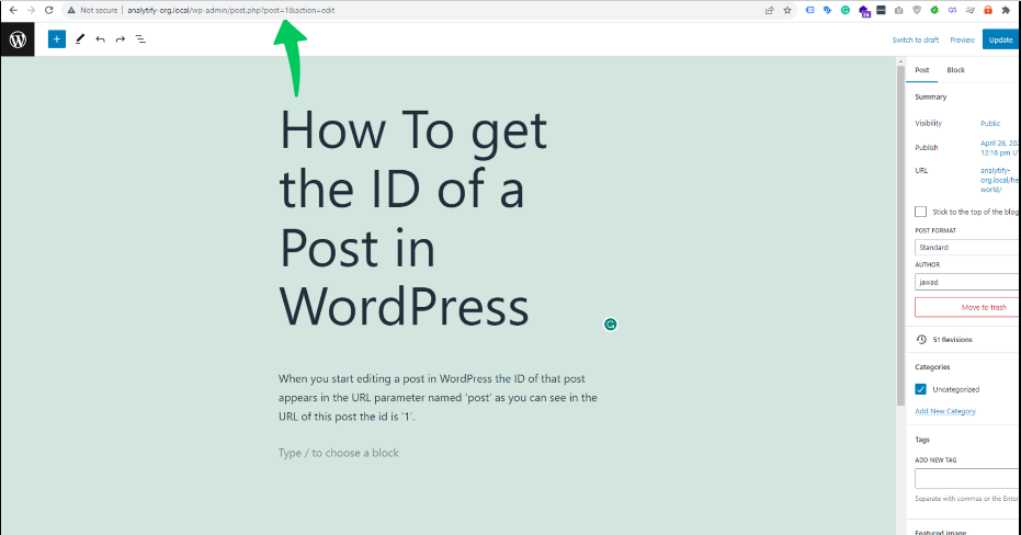 how to get post id