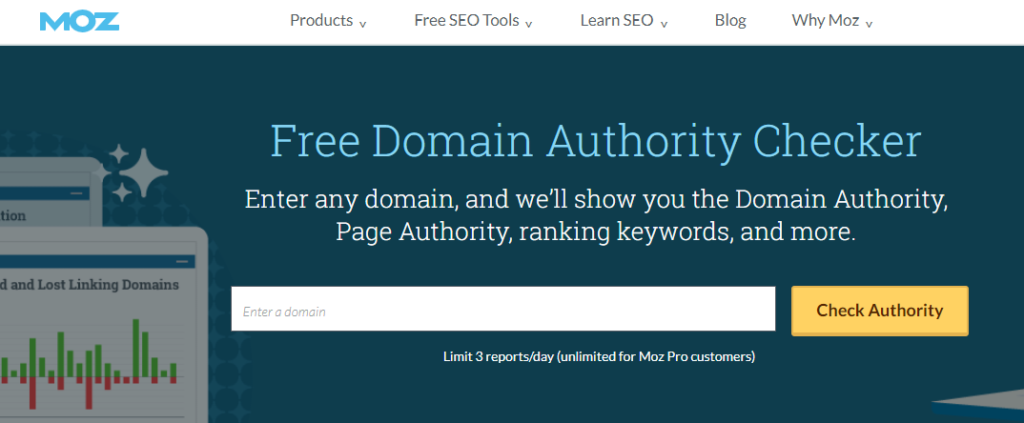 Moz domain authority checker