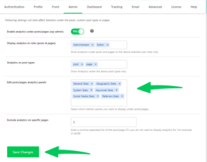 How To Customize Analytics Panel Under A Specific Post Type