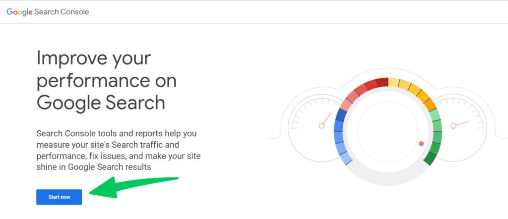 start now google search console