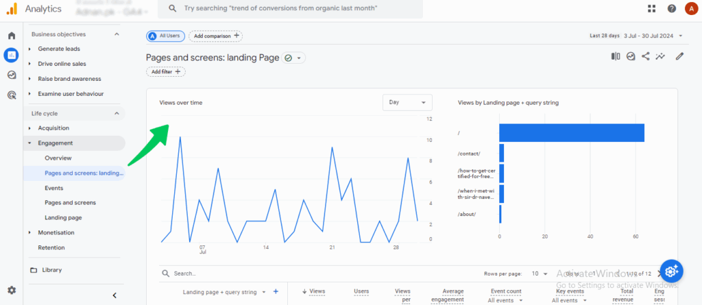 Pages and Screens: Landing Page