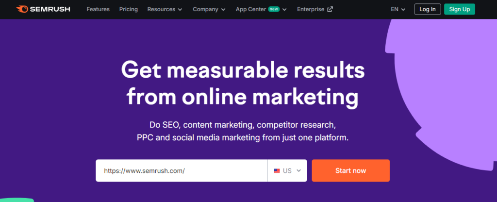 SEMrush content audit tool