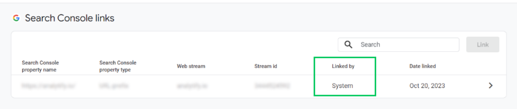 Linked Google search console (Google Analytics Audit) 