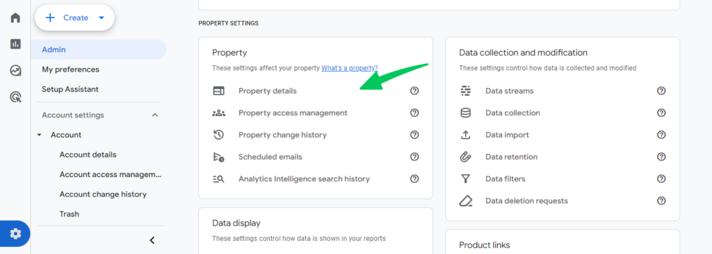 GA4 Property Details