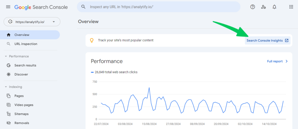 Search console insights