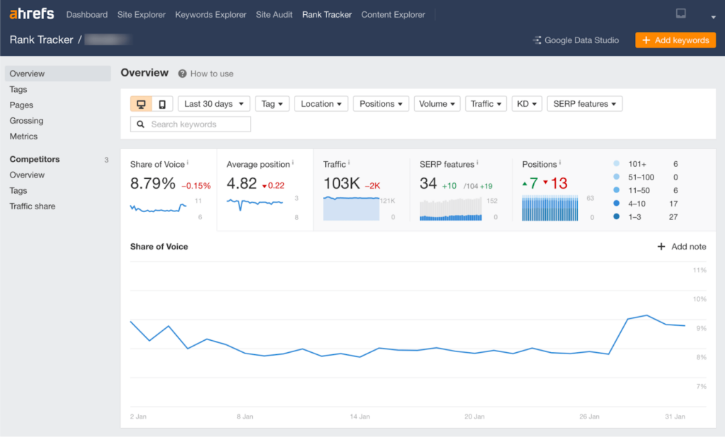 Ahrefs Paid Analytics Tool