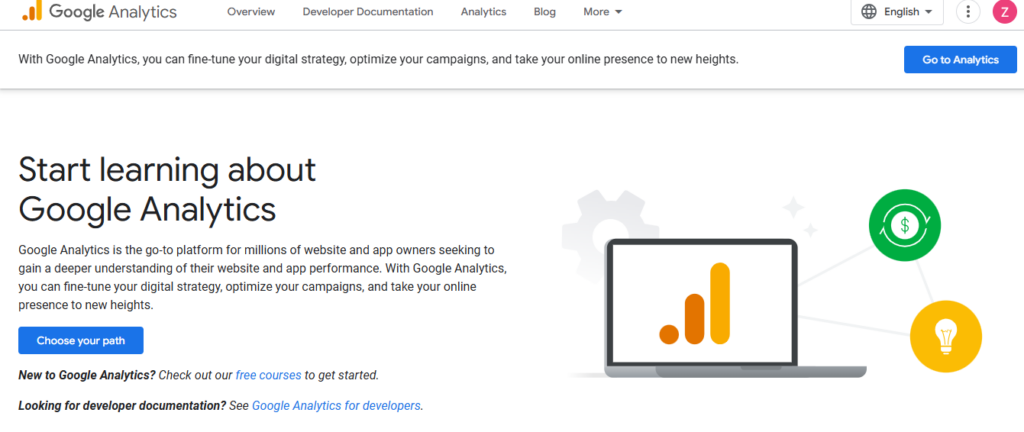 Learn Google analytics free