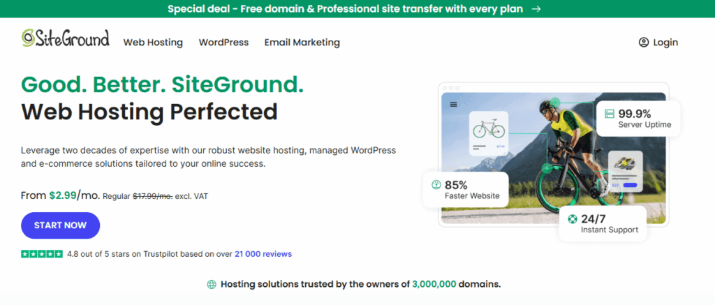 SiteGround Dashboard 