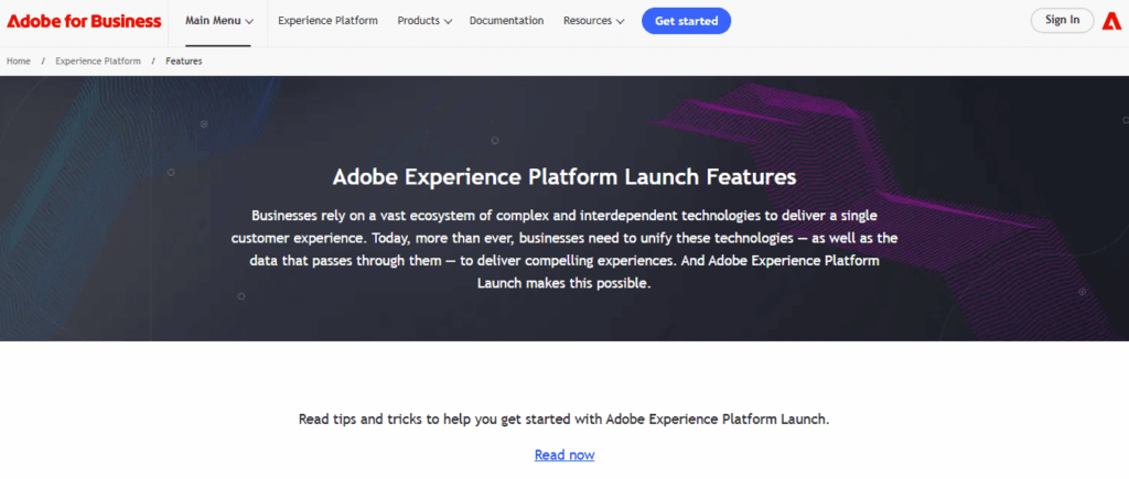 Adobe Launch Dashboard 