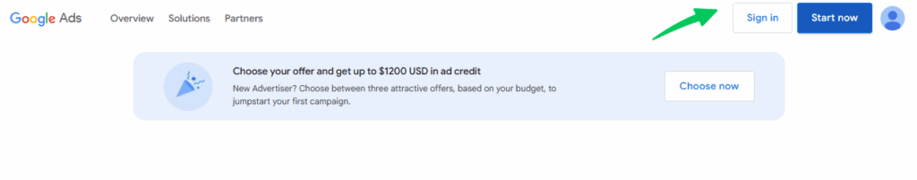 Start Google  Ads account 