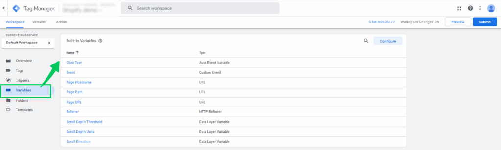 GTM Variables