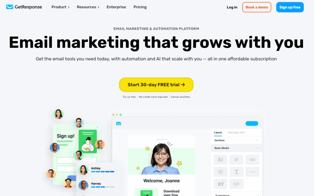 GetResponse — Best for Visual Campaign Builders