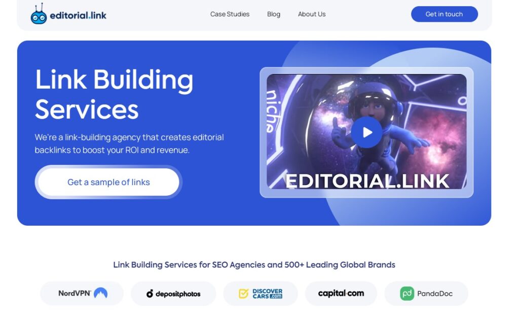 Editorial.Link services for backlinking