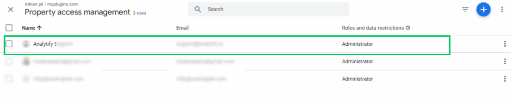 Get editor role in GA4 properties