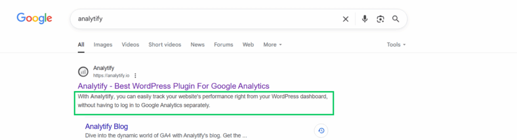 Meta descriptions