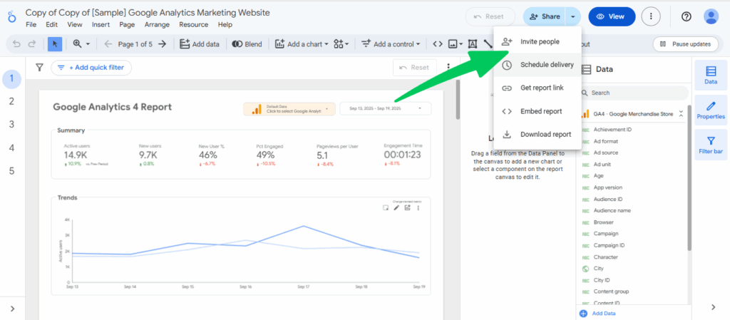 Share Looker Studio Report