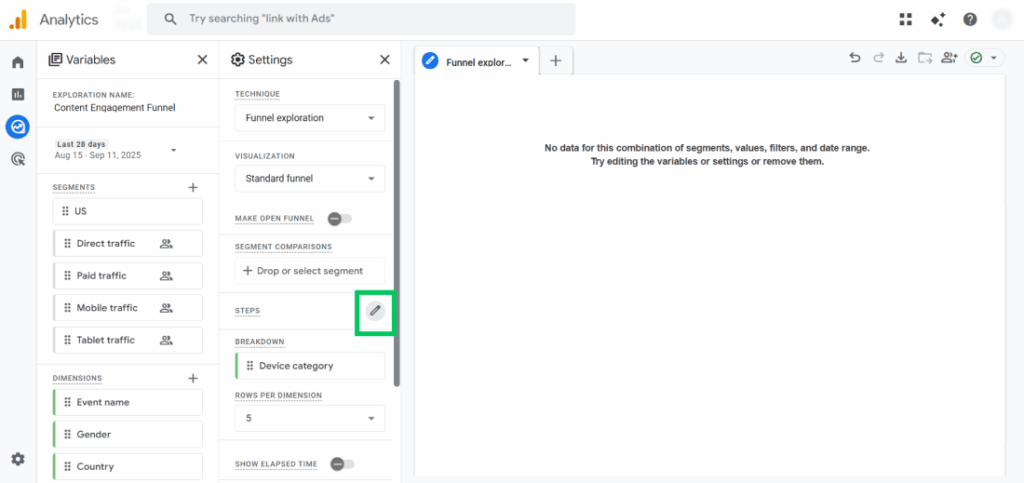 Add steps for funnels