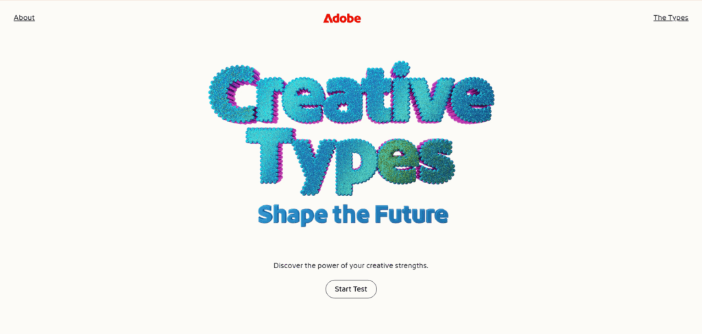 Adobe my creative type microsite