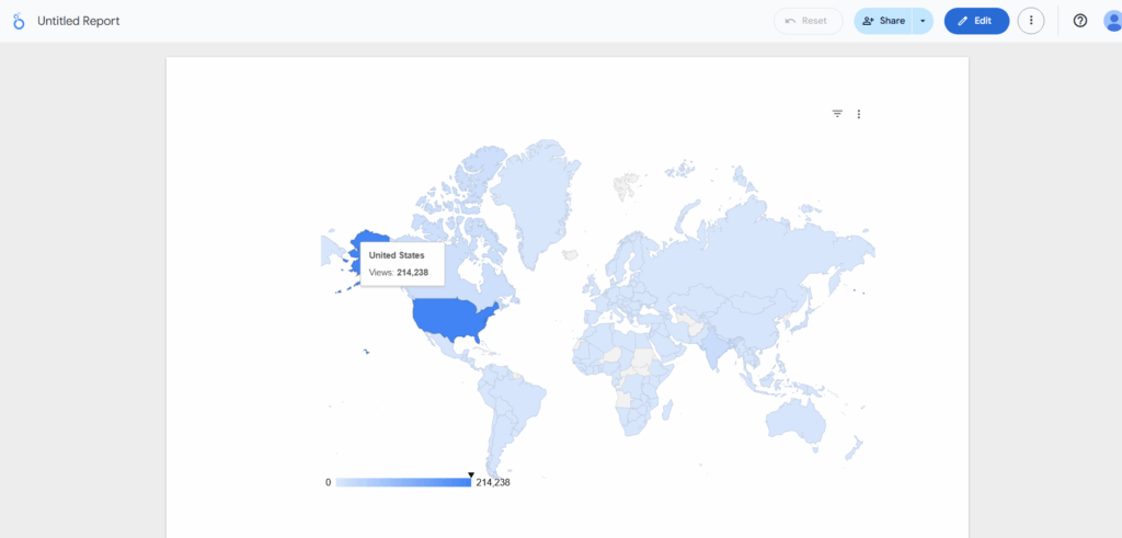 Geo chart in looker studio charts