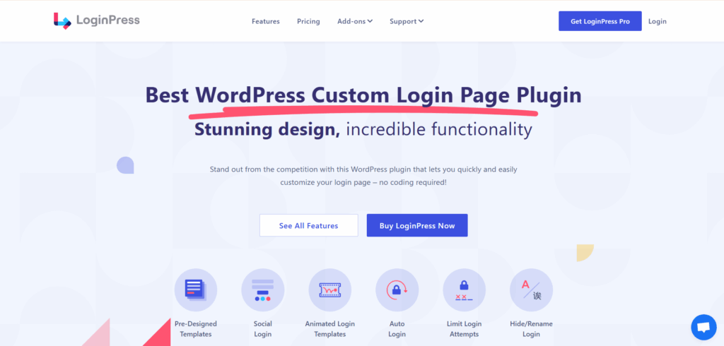 Loginpress landing page for microsite vs landing page