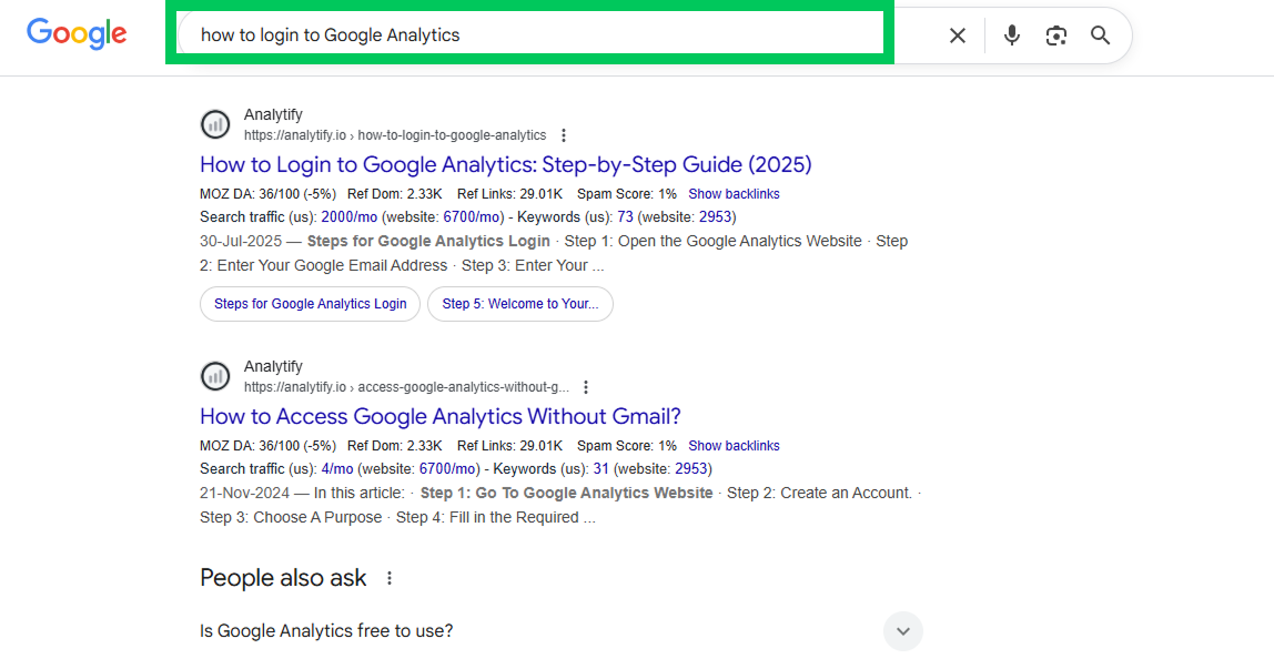 SEO Google Search Results 1 AEO vs SEO