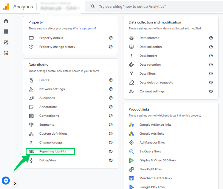 Choose Reporting Identity Choose Reporting Identity
