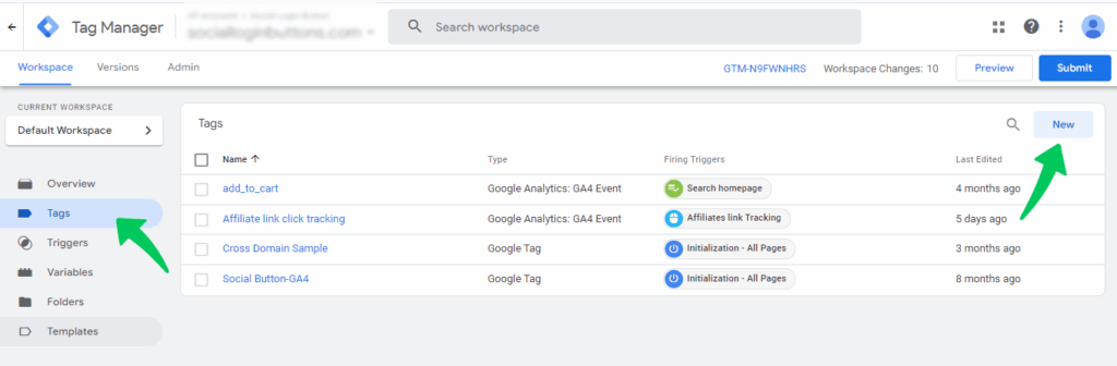 Create tag to track affiliate purchase