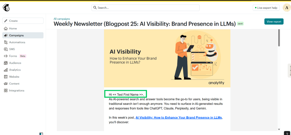 Use tags like fname for emails for how to create an email newsletter Use tags like fname for emails for how to create an email newsletter