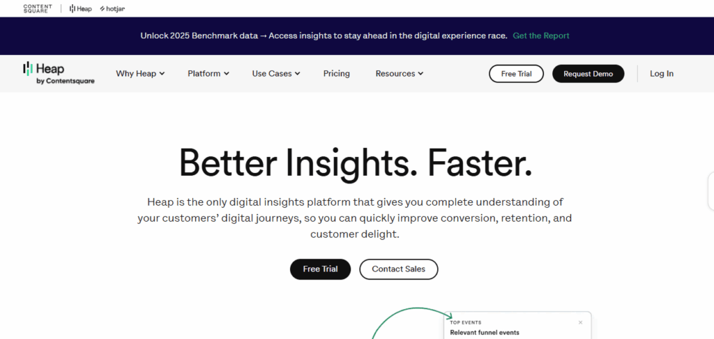 Dashboard of Heap Analytics Dashboard of Heap Analytics
