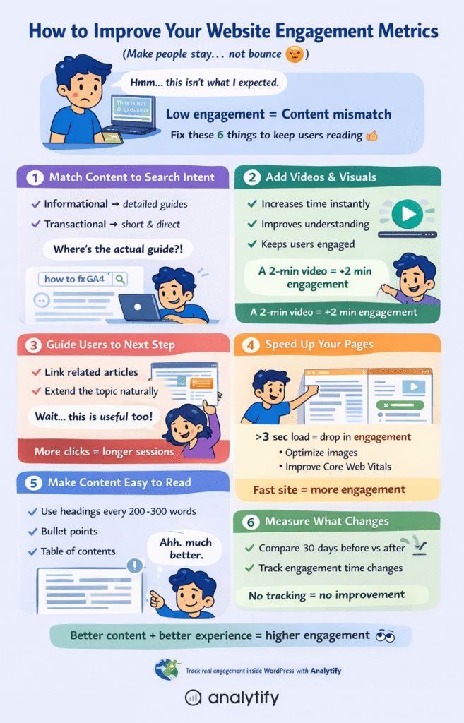 Improve Your Website Engagement time in Google Analytics 4