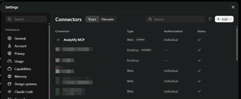 Run /mcp again to confirm Analytify shows as connected (Analytify MCP setup in Claude Code)