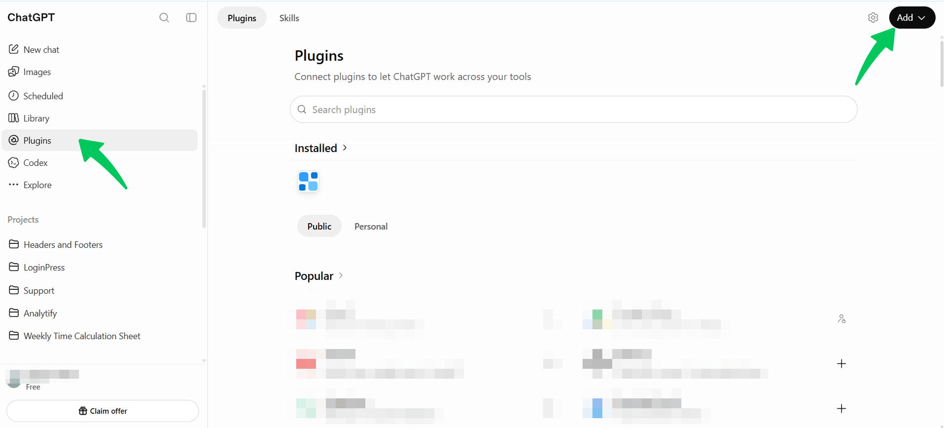 How to Connect GA4 to ChatGPT With Analytify MCP Connect GA4 to ChatGPT: open Plugins in ChatGPT and click Add